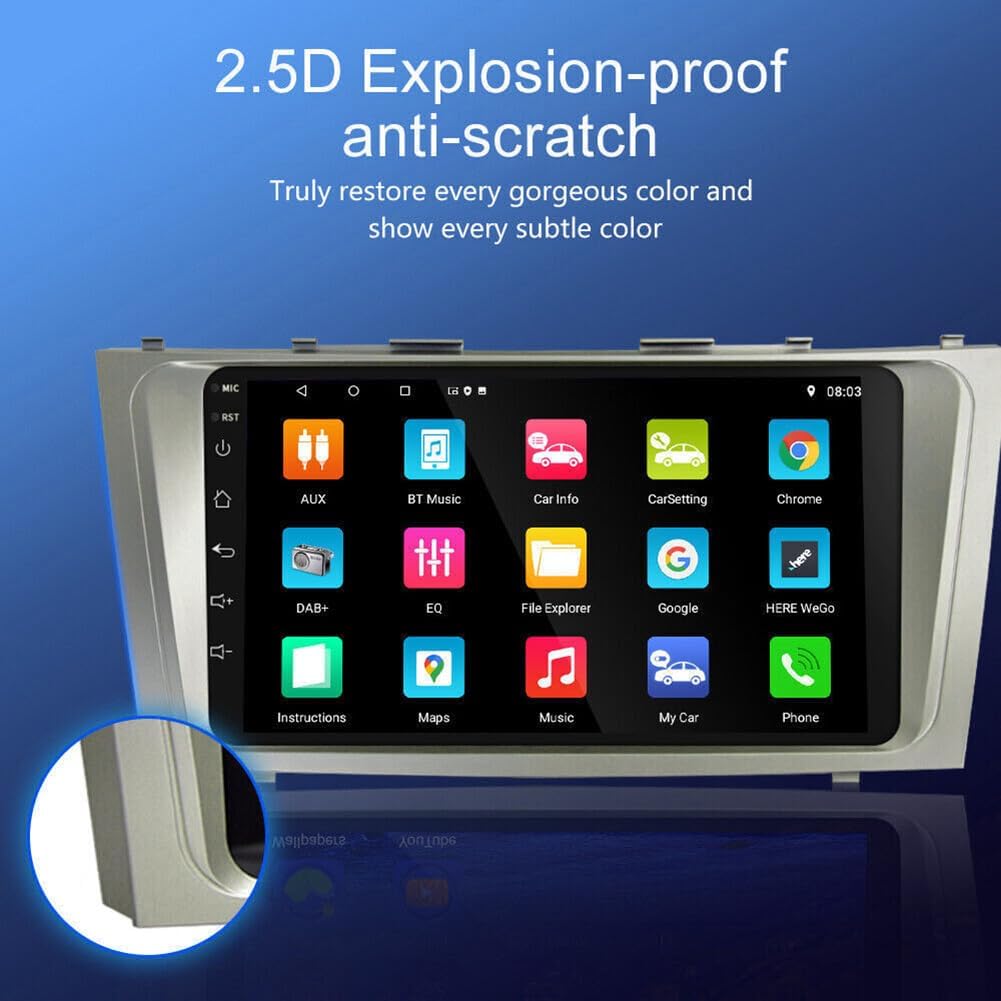 EWLSAC Android 12.0 Car Stereo Double Din with CarPlay and Android Auto Suitable for Fiat 500 2007-2015, 9 Inch Touchscreen in-Dash GPS Navigation with Bluetooth/FM Radio/RDS/WiFi/Mirror-Link(2+32G)