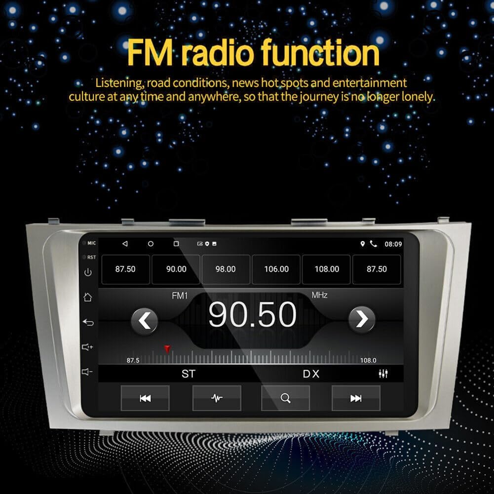 EWLSAC Android 12.0 Car Stereo Double Din with CarPlay and Android Auto Suitable for Fiat 500 2007-2015, 9 Inch Touchscreen in-Dash GPS Navigation with Bluetooth/FM Radio/RDS/WiFi/Mirror-Link(2+32G)