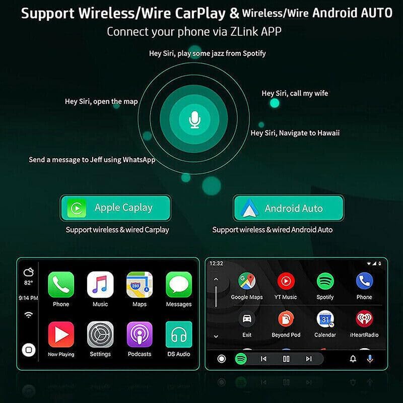 EWLSAC Android 12 Car Stereo Radio GPS Navigation 9.7 Inch Compatible for 2009-2014 Ford F150, Built-in Carplay+Android Auto/2+32G, Bluetooth, WiFi, Backup Camera, Mirror Link