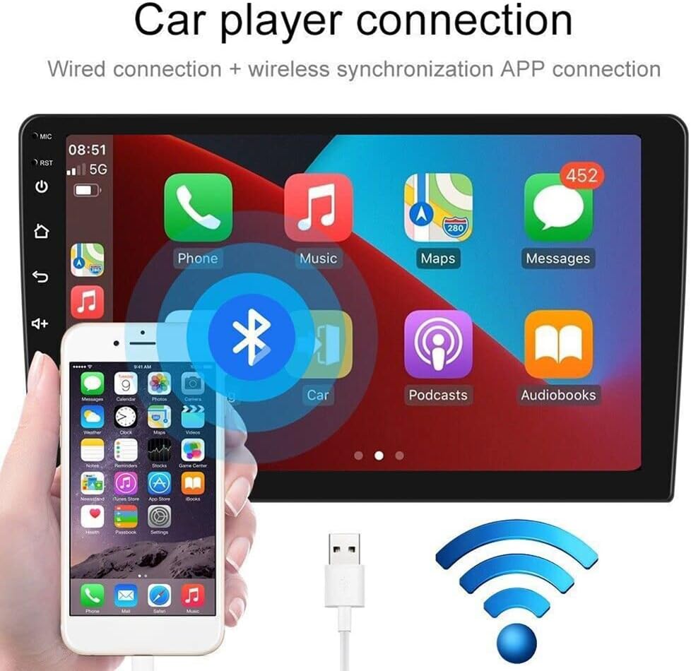 EWLSAC Android 11 Car Stereo Radio Player for Toyota Camry 2000-2006 2GB (RAM)+32GB (ROM) 9 inch Touch Screen Car Audio Receiver with GPS Navigation Bluetooth Head Unit Supports Backup Camera