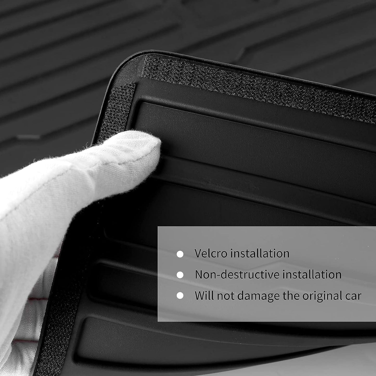 EWLSAC Back Seat Cover Protector for Ford Mustang Mach-E Accessories 2021 2022, Waterproof Second Row Seats Back Cover Cargo Mat Waterproof TPE Pet Mat Cargo Trunk Liner Rear Cargo Liner Mat