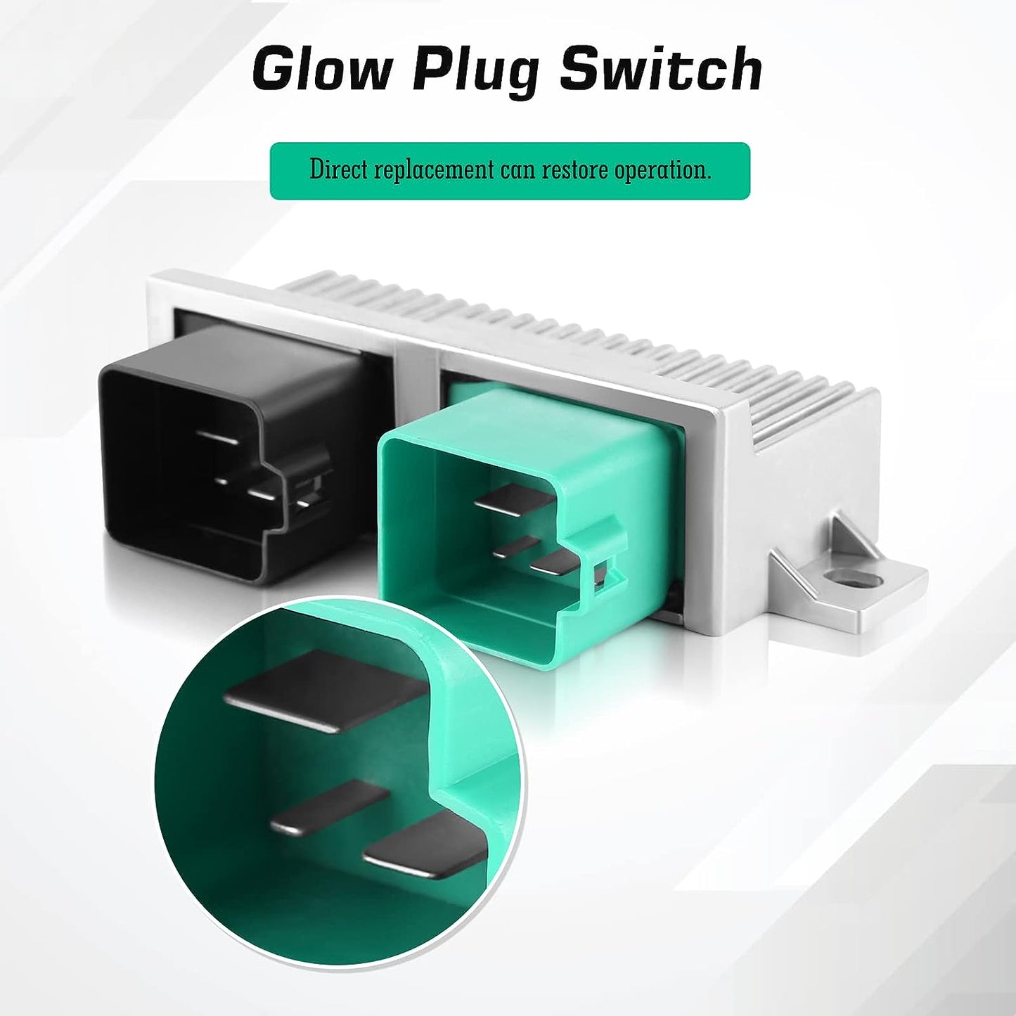 EWLSAC Glow Plug Control Module Switch and Glow Plug Harness with 8 pcs Glow Plugs For Ford E350 F250 F350 F450 F550 Super Duty E350 Club Wagon E450 Super Duty Excursion YC3Z-12B533-AA 5C3Z-12A690-A
