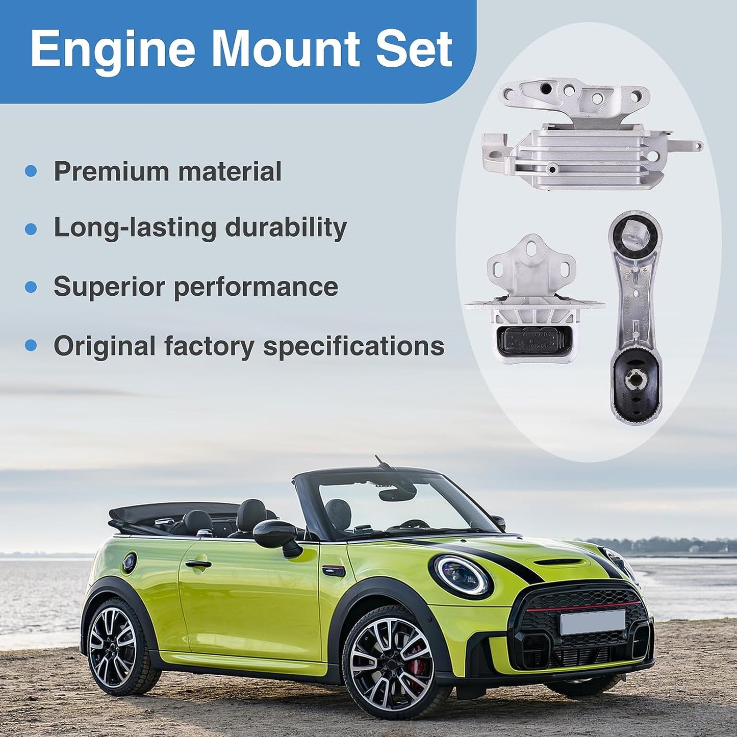3 PCS Engine Motor Mount and Trans Mount Fit