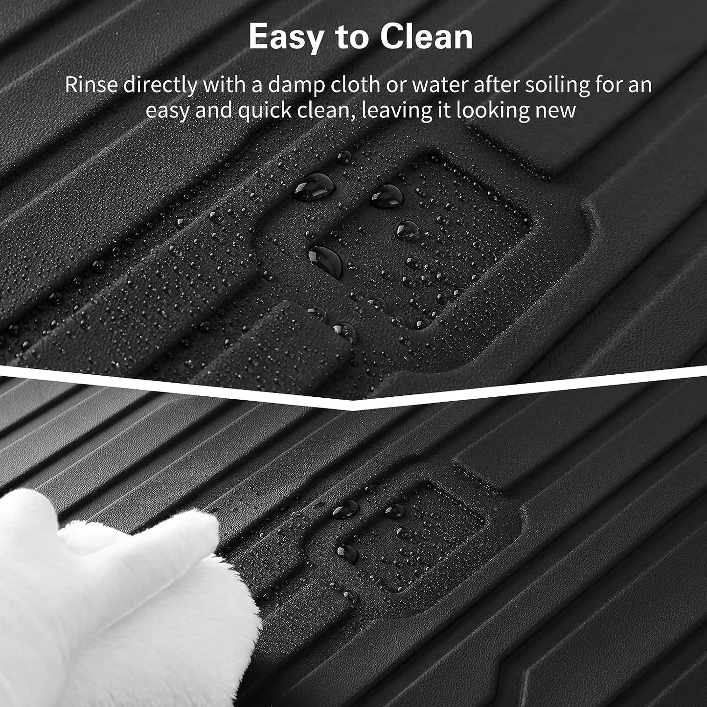 EWLSAC Back Seat Cover Protector for Ford Mustang Mach-E Accessories 2021 2022, Waterproof Second Row Seats Back Cover Cargo Mat Waterproof TPE Pet Mat Cargo Trunk Liner Rear Cargo Liner Mat
